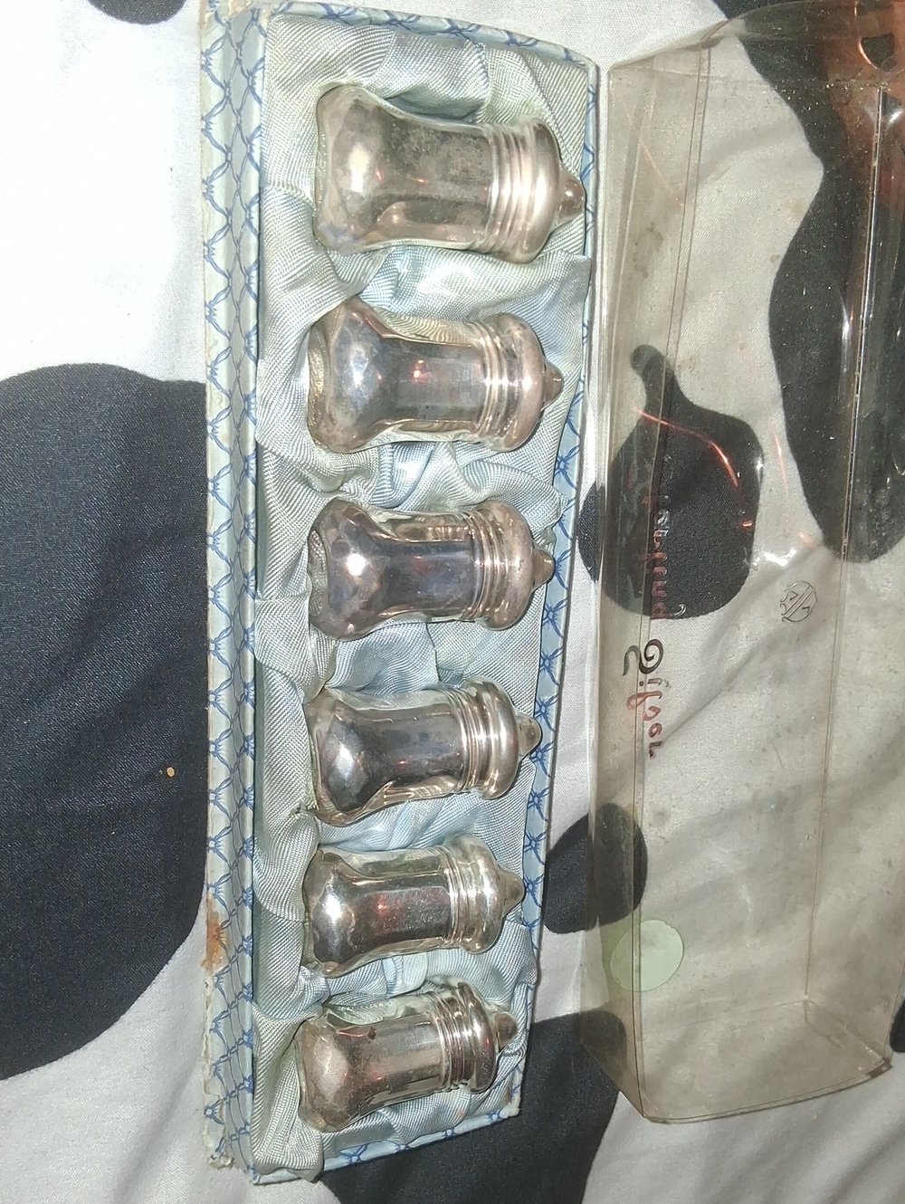Vintage 925 Silver Salt and Pepper Shaker Set - 6pc